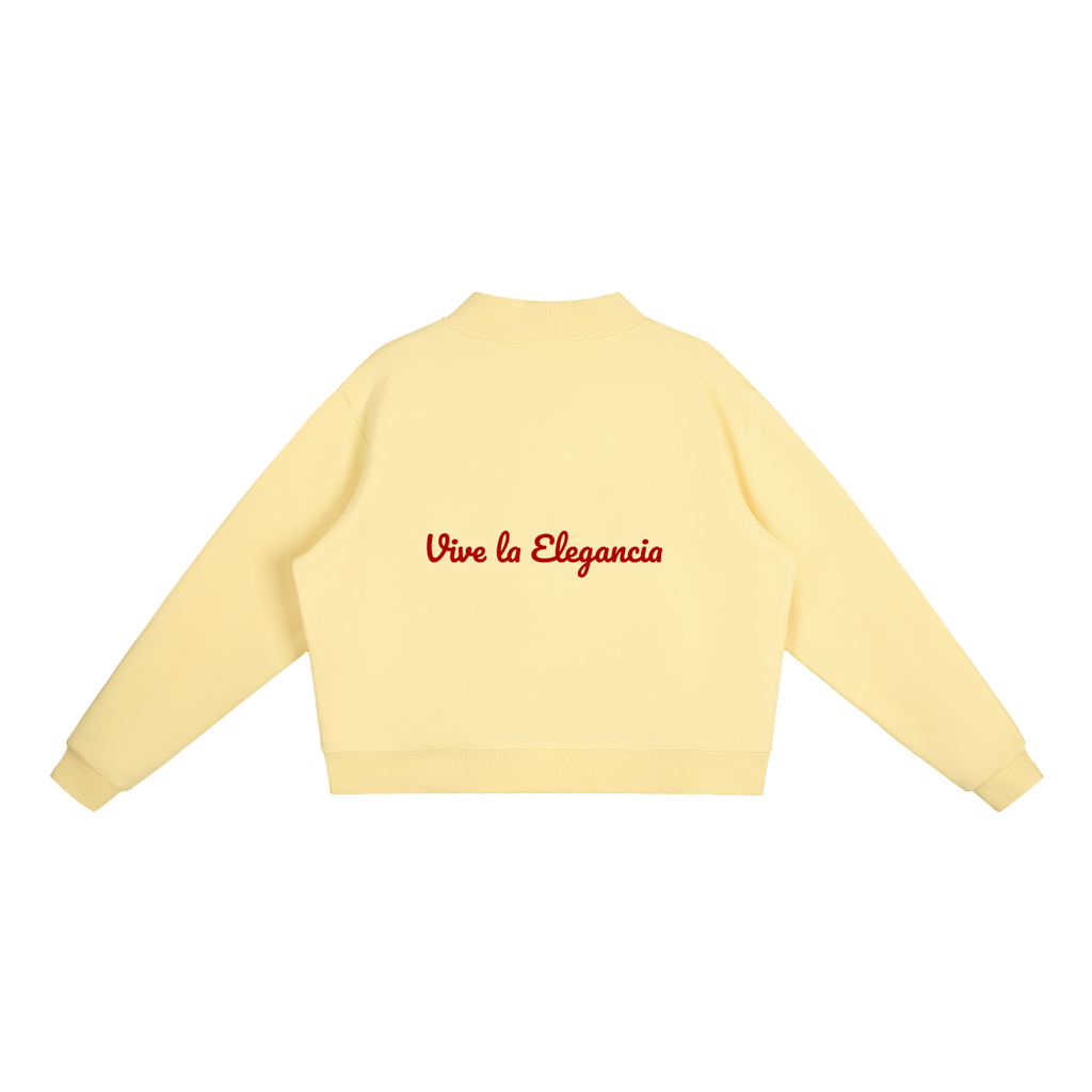 Essential Fleece Mock-Neck Crew Sweatshirt