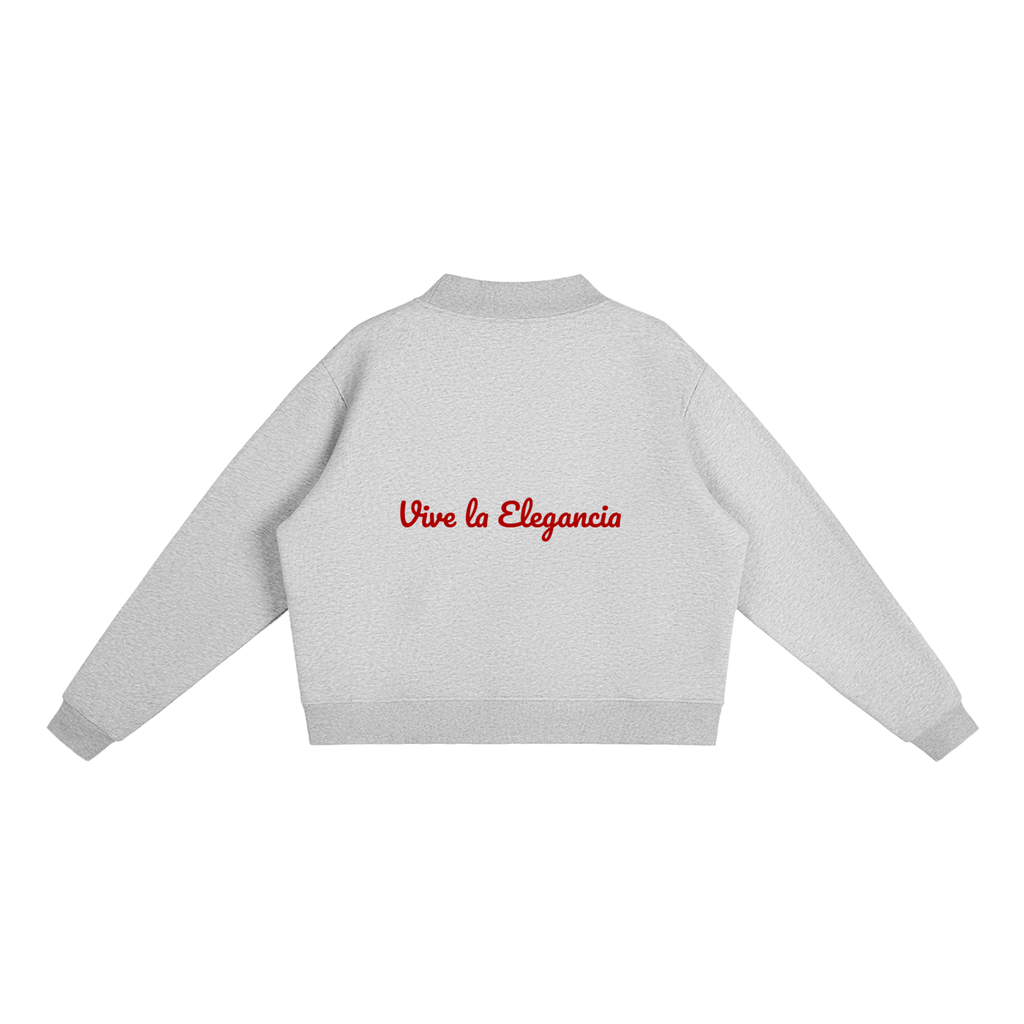 Essential Fleece Mock-Neck Crew Sweatshirt