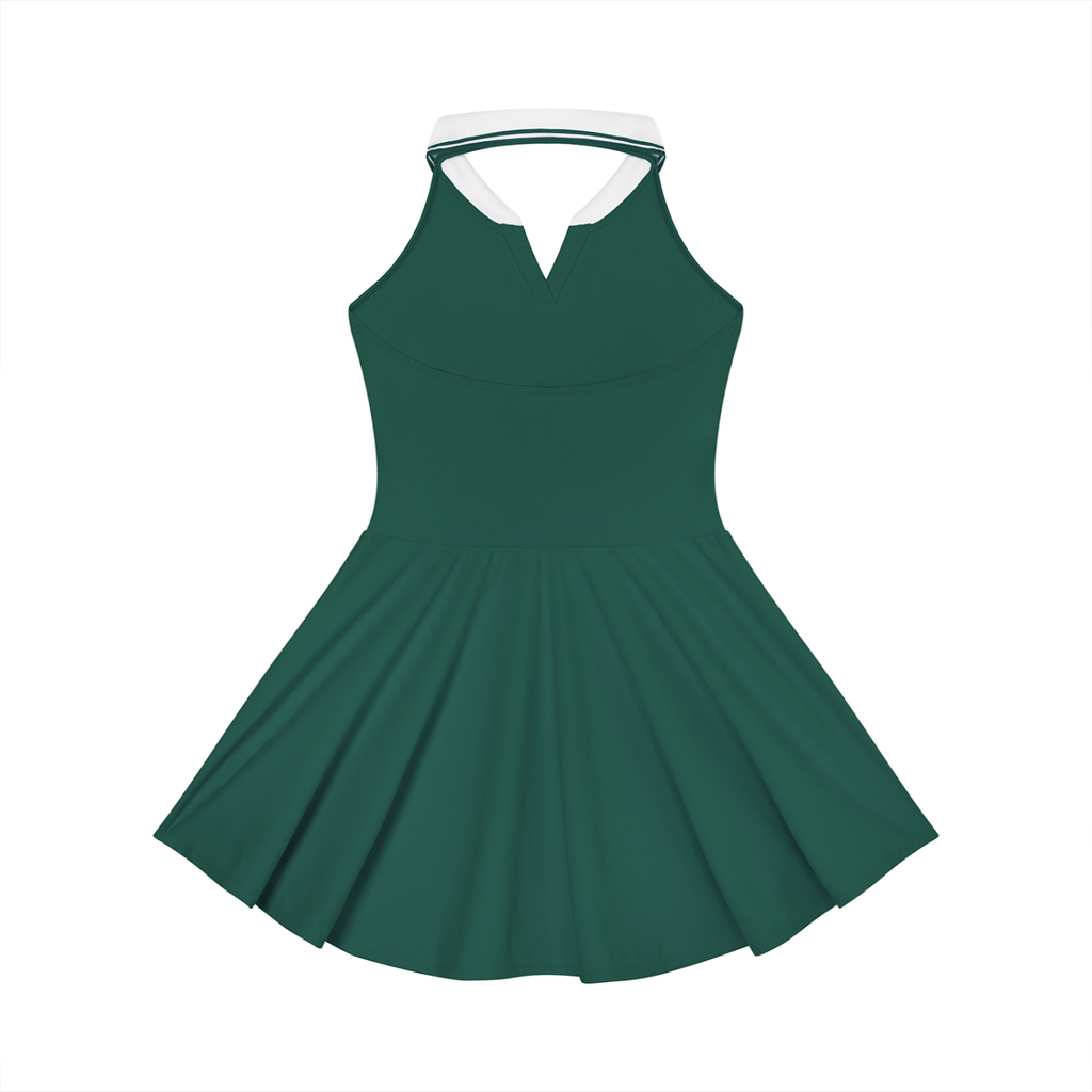 Vestido de tenis acampanado con cuello halter para mujer
