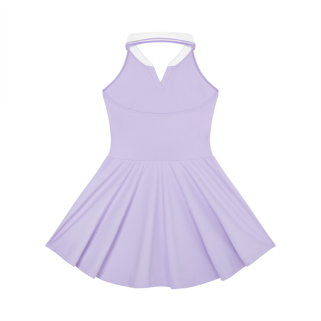 Vestido de tenis acampanado con cuello halter para mujer