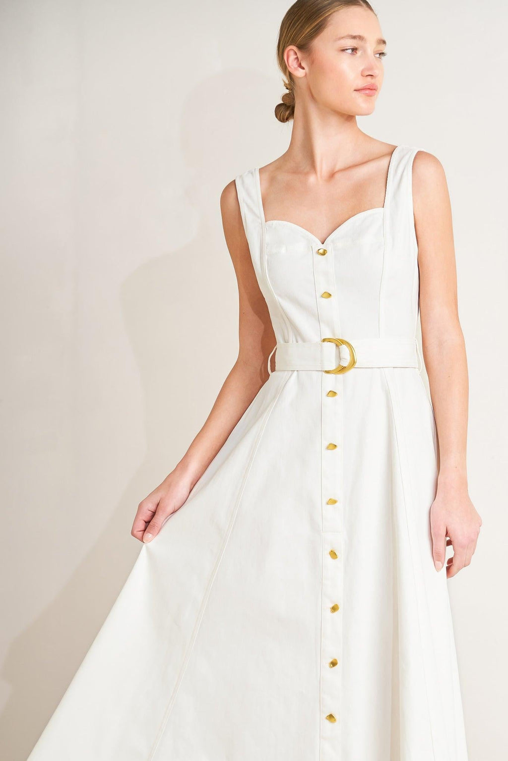 BELLA PORTOFINO WOVEN MIDI DRESS