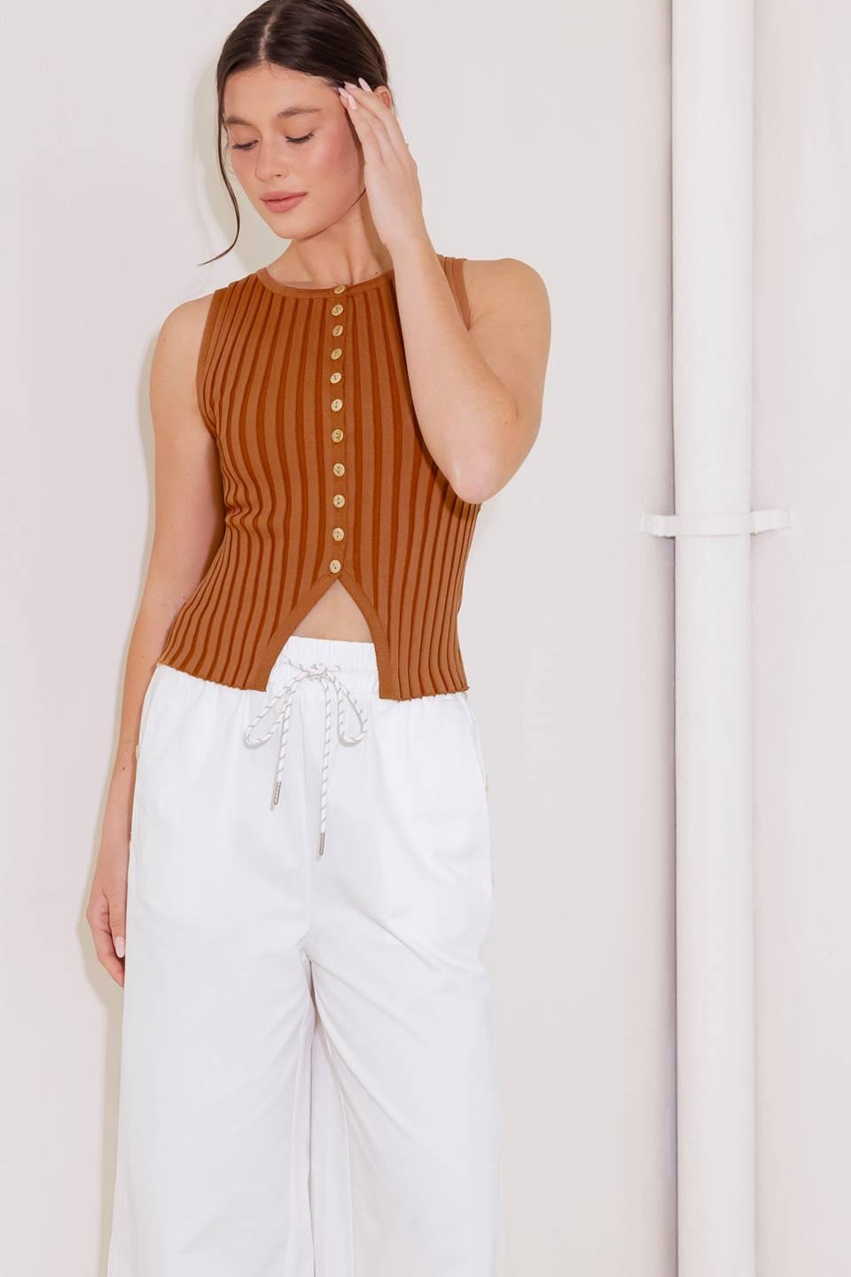 WHEN ON DOOR OPENS SWEATER KNIT TOP