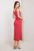 SOFT SIDE OF RED KNIT MIDI DRESS
