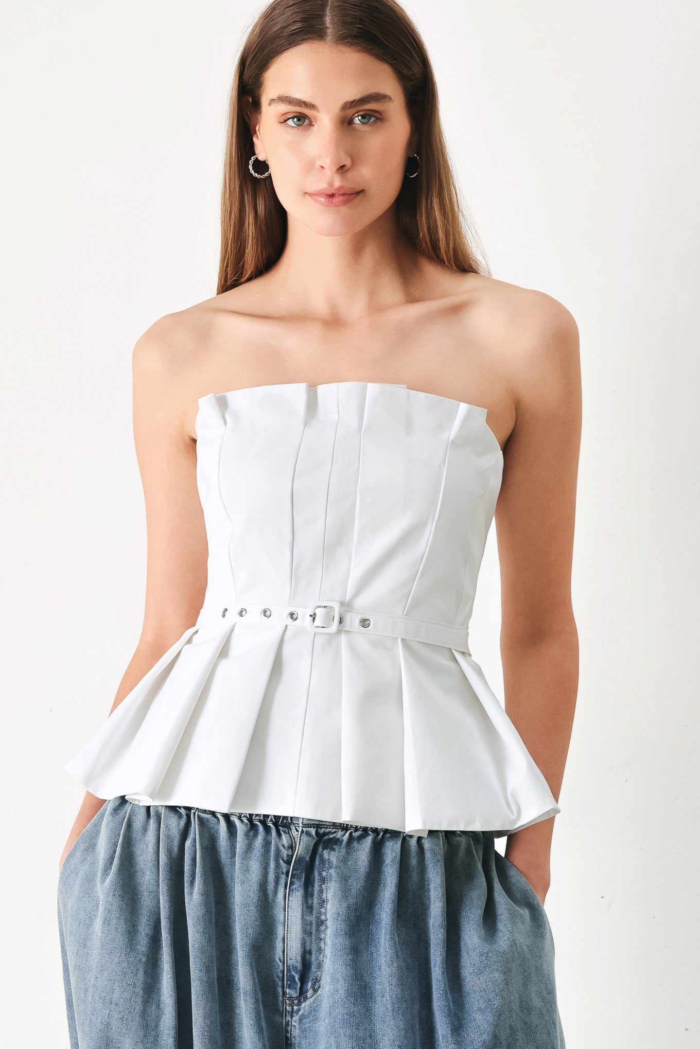 PURE FRAME WOVEN TUBE TOP