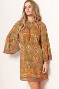 CROSS MY MIND WOVEN MINI DRESS