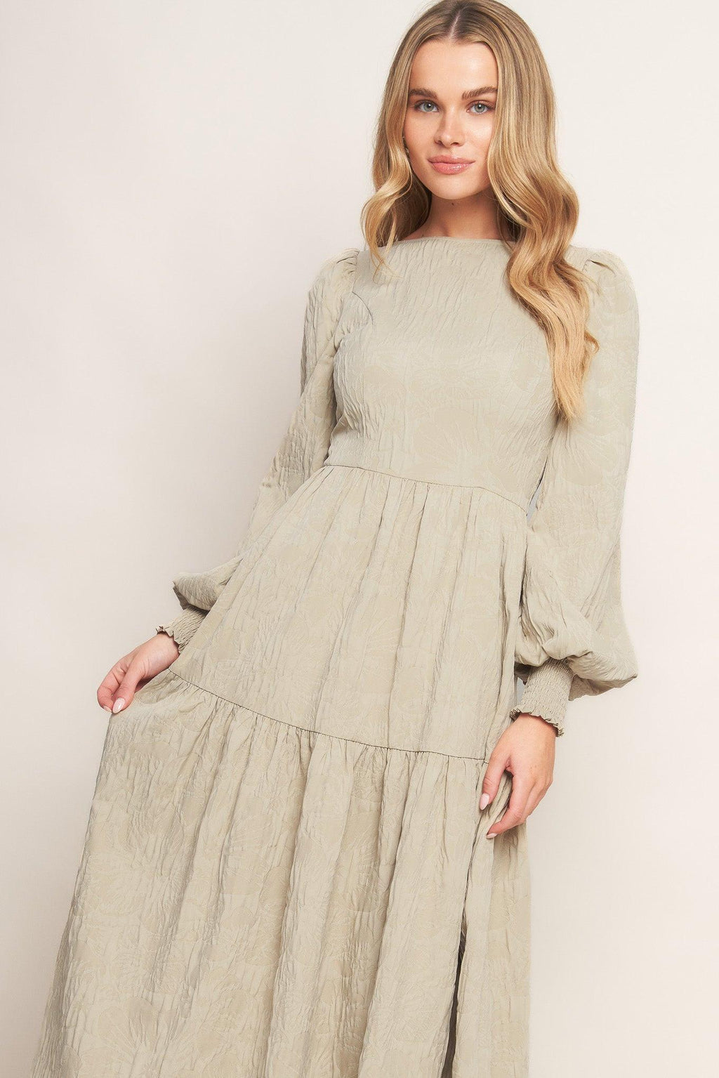 NEBULA NIGHTS WOVEN MIDI DRESS