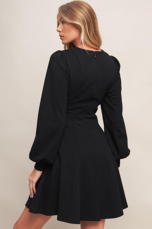 BLACK SWAN HEAVY KNIT MINI DRESS