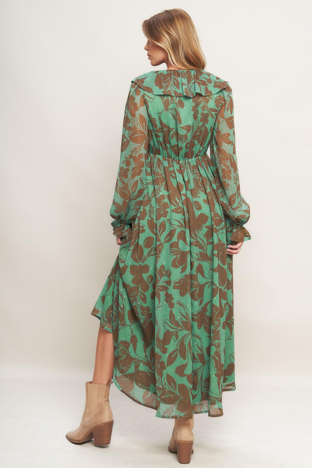 BOTANIC DREAMS WOVEN MAXI DRESS