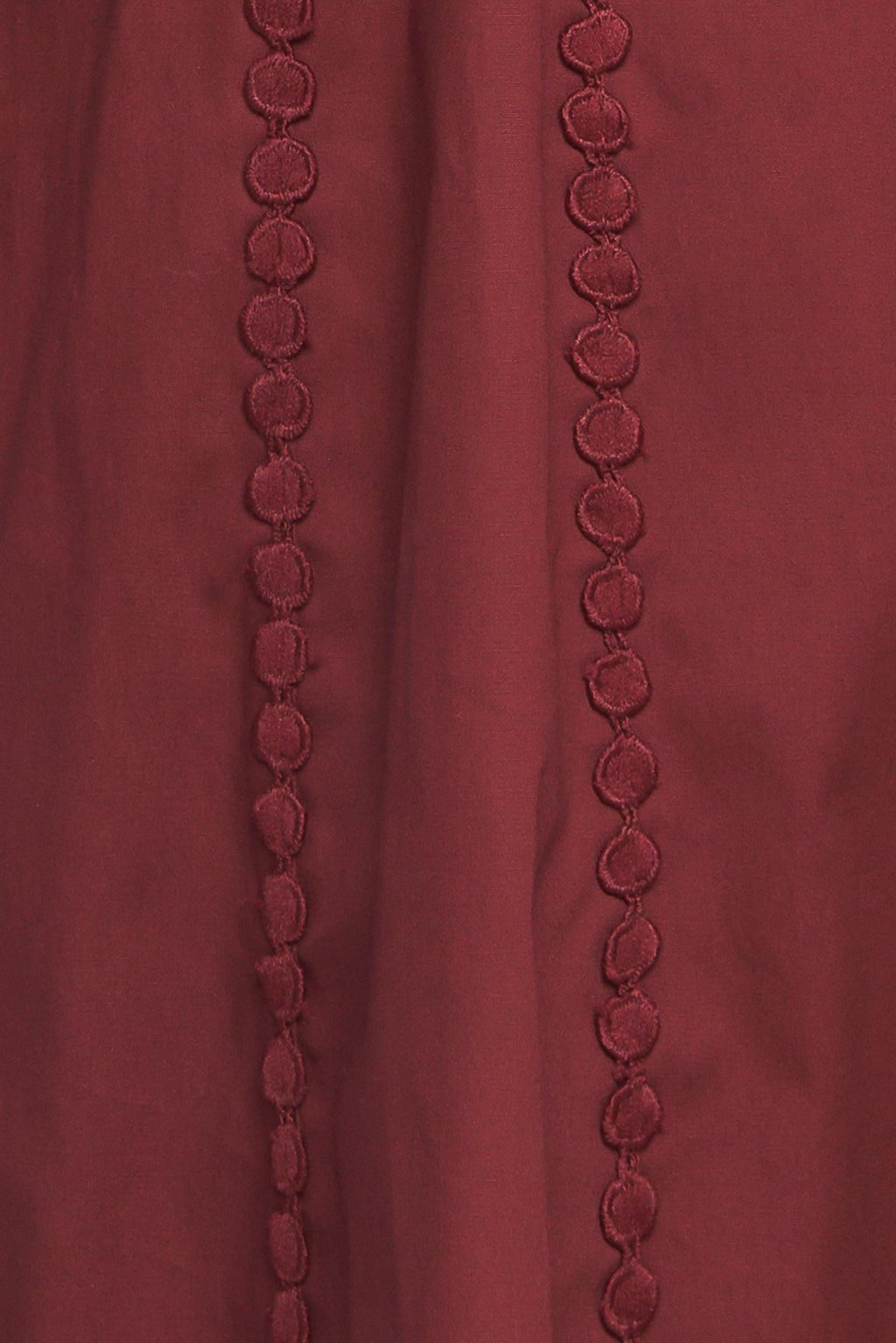 MODERN FEMME BURGUNDY WOVEN MIDI DRESS