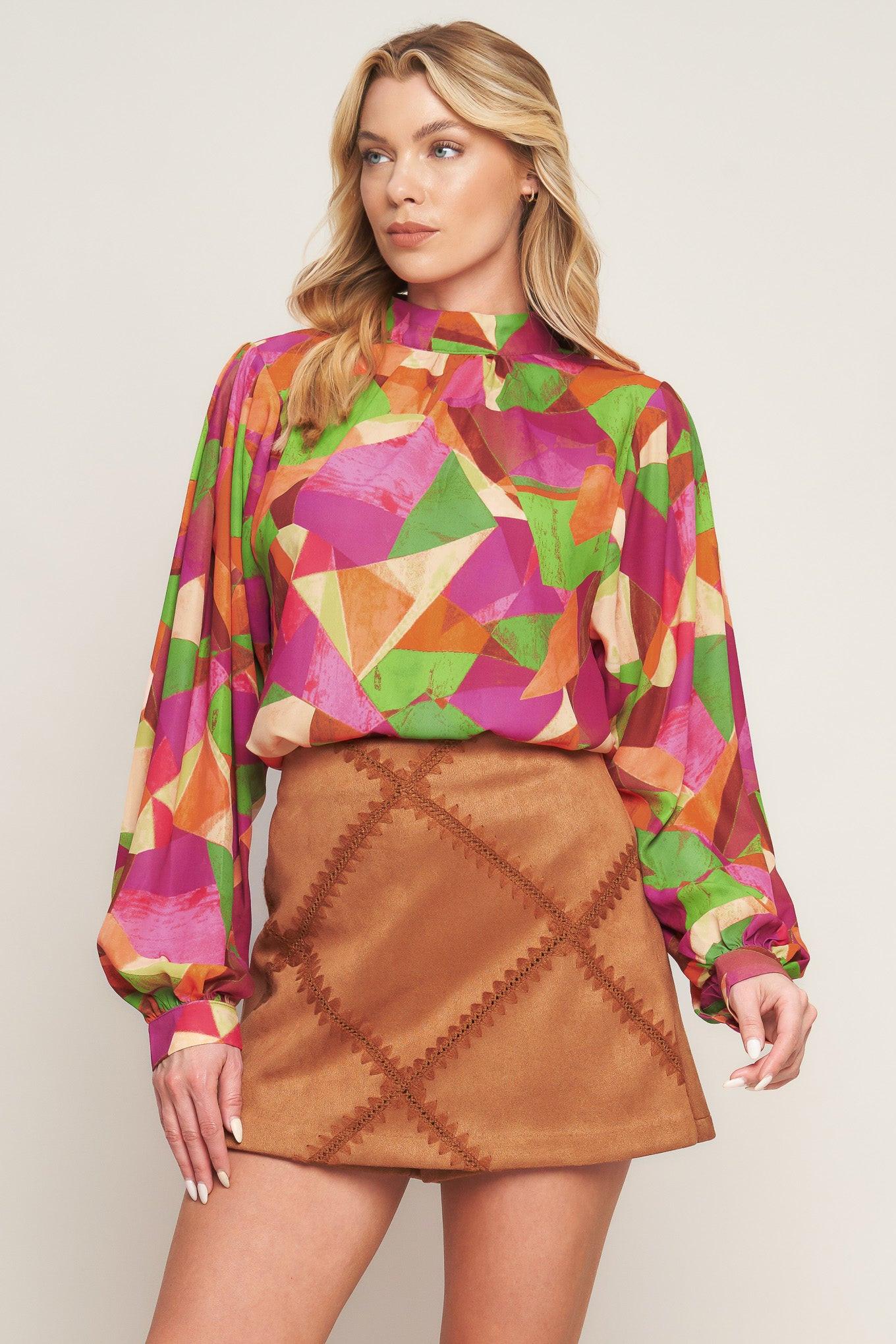 LOOKING AHEAD WOVEN TOP