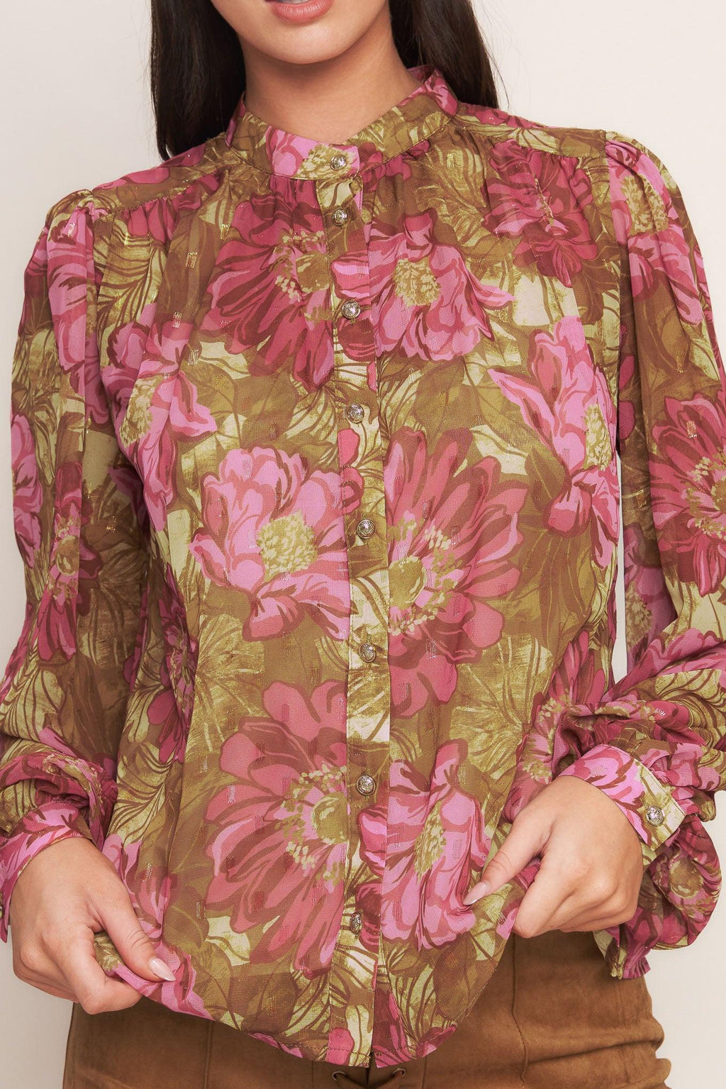 SECRET PETALS WOVEN TOP
