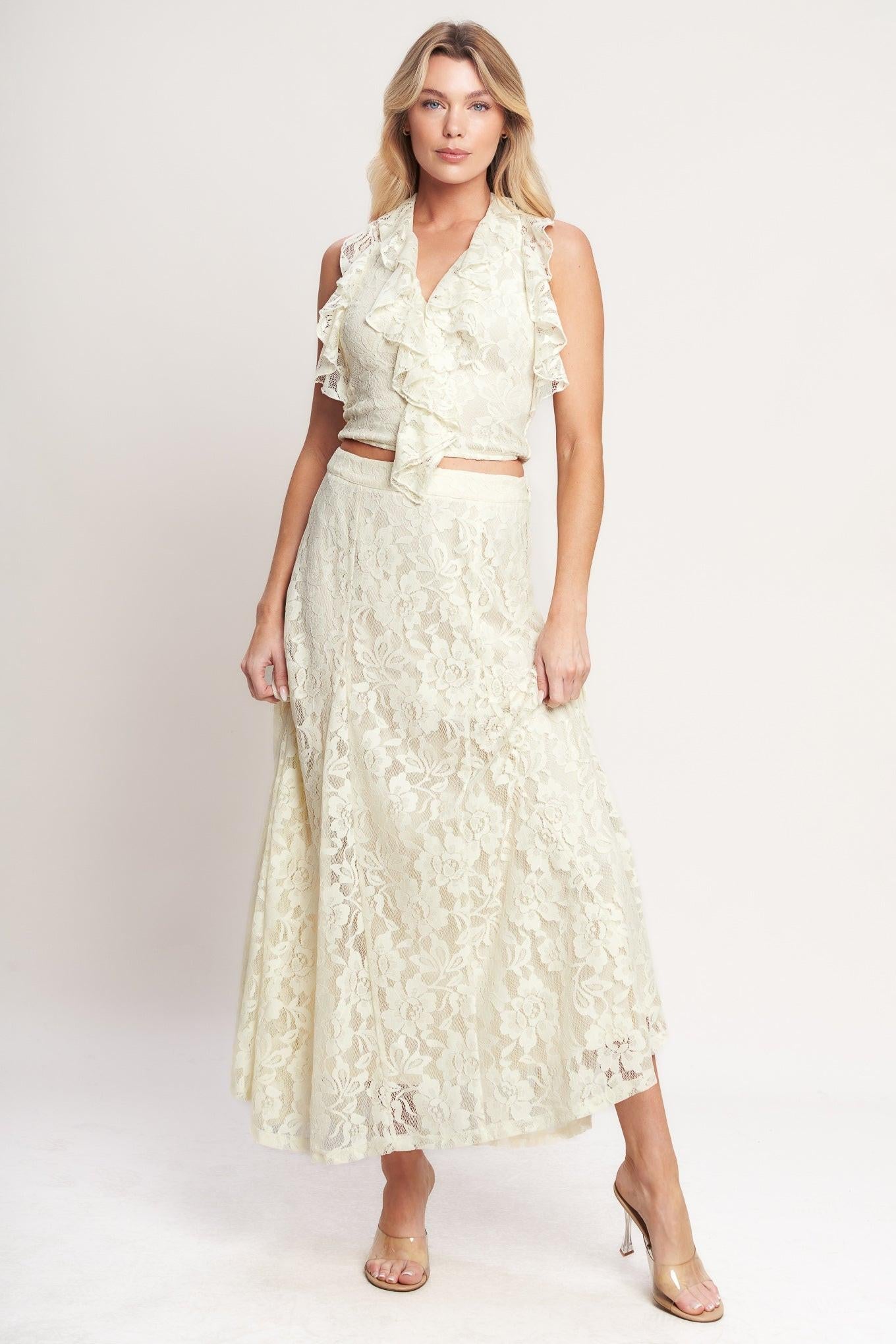 BALLET MUSE WOVEN LACE TOP