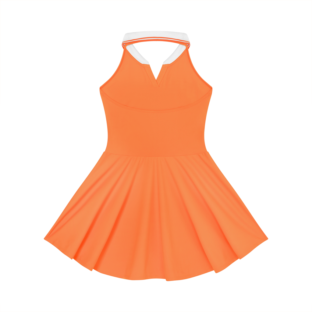 Vestido de tenis acampanado con cuello halter para mujer