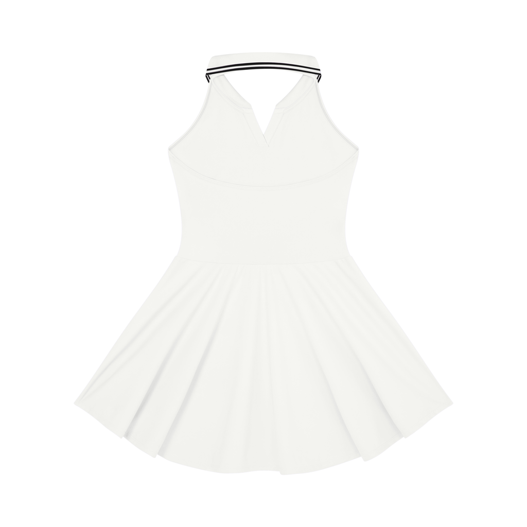 Vestido de tenis acampanado con cuello halter para mujer