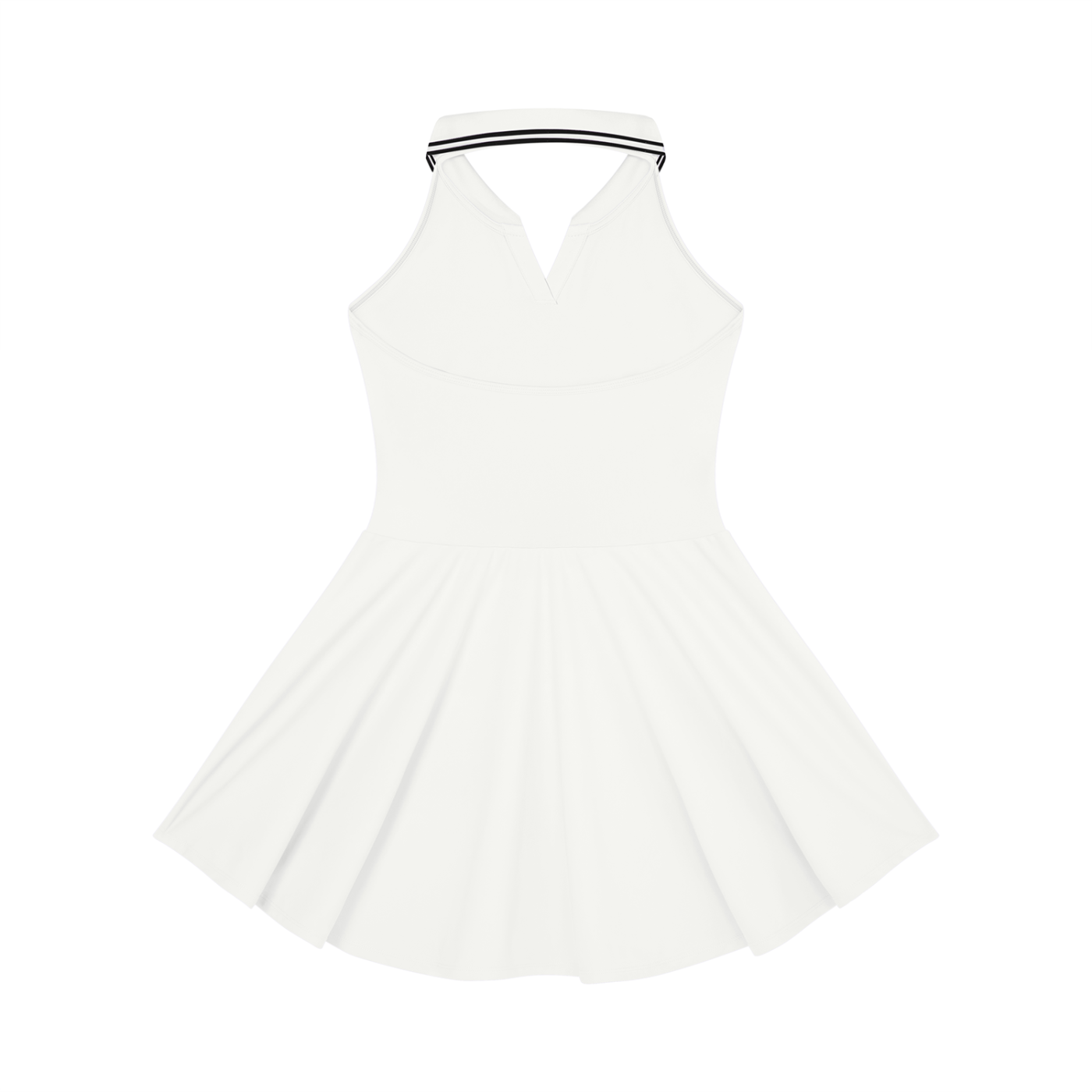 Vestido de tenis acampanado con cuello halter para mujer