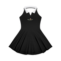 Vestido de tenis acampanado con cuello halter para mujer